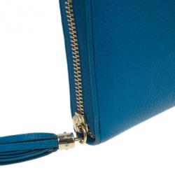 مملوكة مسبقًا محفظة غوتشي كونتينينتال سوهو جلد أزرق