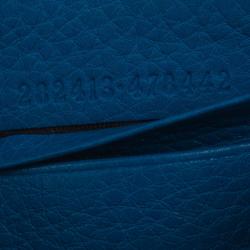 مملوكة مسبقًا محفظة غوتشي كونتينينتال سوهو جلد أزرق