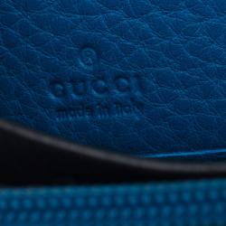مملوكة مسبقًا محفظة غوتشي كونتينينتال سوهو جلد أزرق