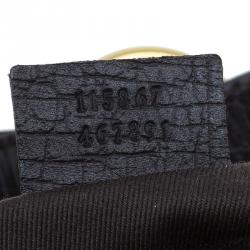 Pre Owned Gucci Beige/Ebony GG Canvas Medium Horsebit Hobo Bag