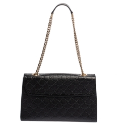 مملوكة مسبقًا Gucci Black Guccissima Leather Medium Emily Shoulder Bag