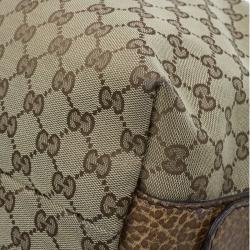 Pre Owned Gucci Beige GG Canvas Medium Bamboo Bar Tote Bag