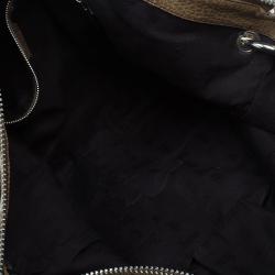 Pre Owned Gucci Beige GG Canvas Medium Bamboo Bar Tote Bag