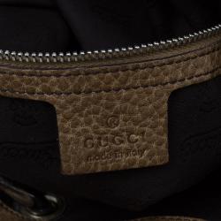 Pre Owned Gucci Beige GG Canvas Medium Bamboo Bar Tote Bag