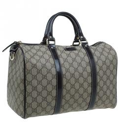 Pre Owned حقيبة غوتشي جوي بوسطن كانفاس غوتشيسيما بيج مقوى متوسطة