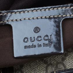 Pre Owned حقيبة غوتشي جوي بوسطن كانفاس غوتشيسيما بيج مقوى متوسطة