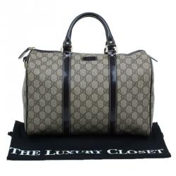 Pre Owned حقيبة غوتشي جوي بوسطن كانفاس غوتشيسيما بيج مقوى متوسطة