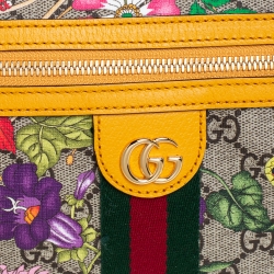 Pre Owned Gucci Multicolor Flora GG Supreme Coated Canvas and Leather Ophidia Belt Bag
