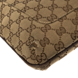 Pre Owned Gucci Brown/Beige GG Canvas Messenger Bag