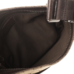 Pre Owned Gucci Brown/Beige GG Canvas Messenger Bag