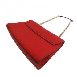 مملوكة مسبقًا Gucci Red Guccissima Emily Shoulder Bag