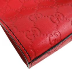 مملوكة مسبقًا Gucci Red Guccissima Emily Shoulder Bag