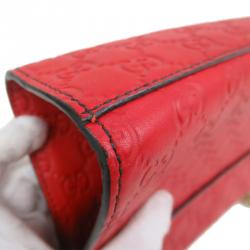 مملوكة مسبقًا Gucci Red Guccissima Emily Shoulder Bag