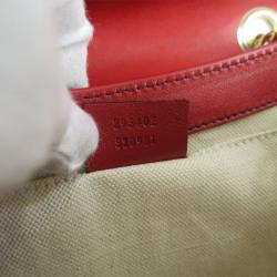 مملوكة مسبقًا Gucci Red Guccissima Emily Shoulder Bag
