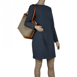 مملوكة مسبقًا Gucci Orange Diamante Canvas Medium Craft Tote Bag