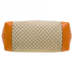 مملوكة مسبقًا Gucci Orange Diamante Canvas Medium Craft Tote Bag