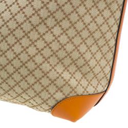مملوكة مسبقًا Gucci Orange Diamante Canvas Medium Craft Tote Bag