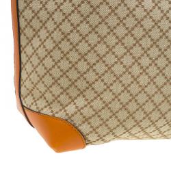 مملوكة مسبقًا Gucci Orange Diamante Canvas Medium Craft Tote Bag