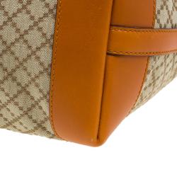 مملوكة مسبقًا Gucci Orange Diamante Canvas Medium Craft Tote Bag