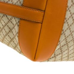 مملوكة مسبقًا Gucci Orange Diamante Canvas Medium Craft Tote Bag