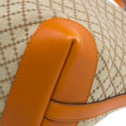 مملوكة مسبقًا Gucci Orange Diamante Canvas Medium Craft Tote Bag