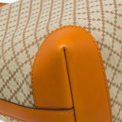 مملوكة مسبقًا Gucci Orange Diamante Canvas Medium Craft Tote Bag