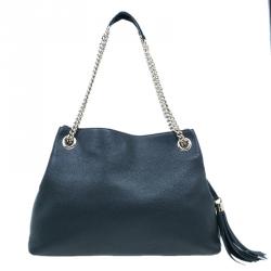 Pre Owned Gucci Black Leather Medium Soho Shoulder Bag