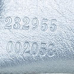 Pre Owned Gucci Silver Guccissima Leather Sukey Medium Hobo Bag