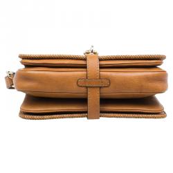Pre Owned Gucci Beige/Brown GG Canvas Medium Marrakech Tassel Messenger Bag