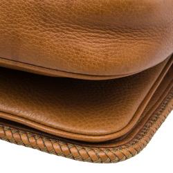 Pre Owned Gucci Beige/Brown GG Canvas Medium Marrakech Tassel Messenger Bag