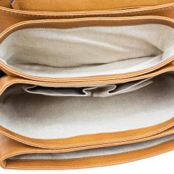 Pre Owned Gucci Beige/Brown GG Canvas Medium Marrakech Tassel Messenger Bag