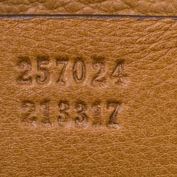 Pre Owned Gucci Beige/Brown GG Canvas Medium Marrakech Tassel Messenger Bag
