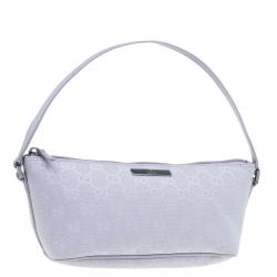 مملوكة مسبقًا Gucci Purple GG monogram Small baguette bag