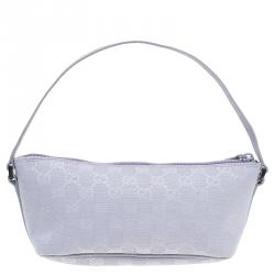 مملوكة مسبقًا Gucci Purple GG monogram Small baguette bag