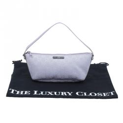 مملوكة مسبقًا Gucci Purple GG monogram Small baguette bag