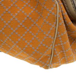 Pre Owned حقيبة بوسطن غوتشي سوكي تصميم ماسي كانفاس برتقالي متوسطة 