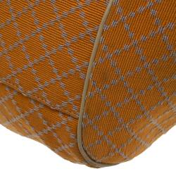 Pre Owned حقيبة بوسطن غوتشي سوكي تصميم ماسي كانفاس برتقالي متوسطة 