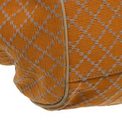 Pre Owned حقيبة بوسطن غوتشي سوكي تصميم ماسي كانفاس برتقالي متوسطة 