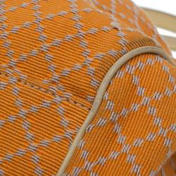 Pre Owned حقيبة بوسطن غوتشي سوكي تصميم ماسي كانفاس برتقالي متوسطة 