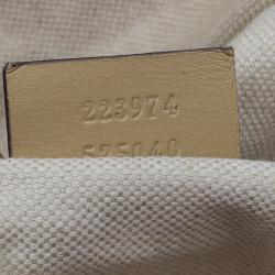 Pre Owned حقيبة بوسطن غوتشي سوكي تصميم ماسي كانفاس برتقالي متوسطة 