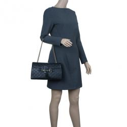 Pre Owned Gucci Black Guccissima Leather Emily Chain Shoulder Bag