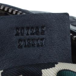 Pre Owned حقيبة غوتشي جلد أسود مونوجرامي بيد علوية