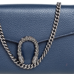 Gucci Blue Leather Dionysus Wallet On Chain