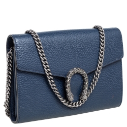 Gucci Blue Leather Dionysus Wallet On Chain