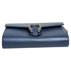 Gucci Blue Leather Dionysus Wallet On Chain