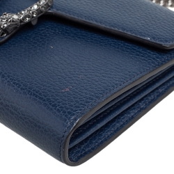 Gucci Blue Leather Dionysus Wallet On Chain