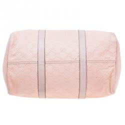 Pre Owned Gucci Pink Guccissima Leather Medium Joy Boston Bag