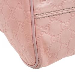 Pre Owned Gucci Pink Guccissima Leather Medium Joy Boston Bag