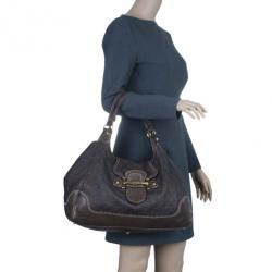 Pre Owned Gucci Brown Leather Guccisima Large New Pelham Hobo