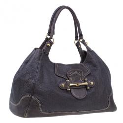 Pre Owned Gucci Brown Leather Guccisima Large New Pelham Hobo